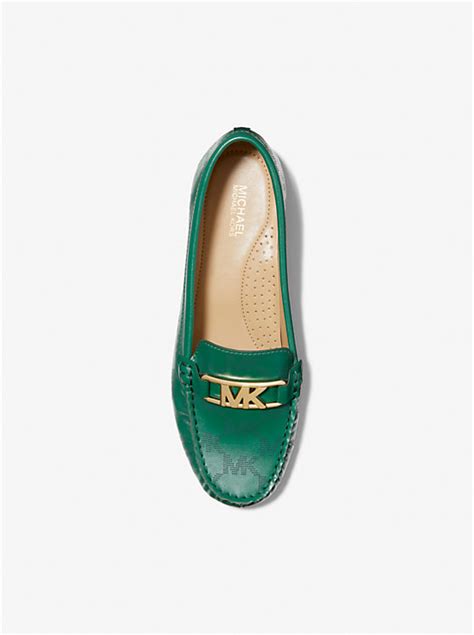 michael kors camila logo perforated faux leather moccasin|camila logo perforated moccasin.